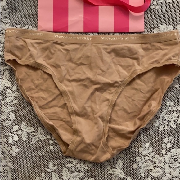 NEW Victoria’s Secret Cotton Panty Brief Underwear nude Tan SZ S - Picture 3 of 5